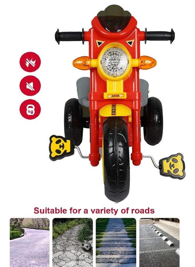 JoyRide Mini Bullet Scooter for Kids Plug & Play with Head Light Cushion Seat High Java Tricycle Smart Design Ride On Tricycle RED - Image 3
